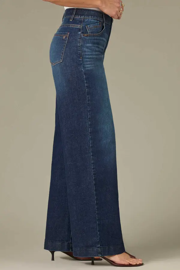 Easy Fit Petite High Rise Wide Leg Jeans