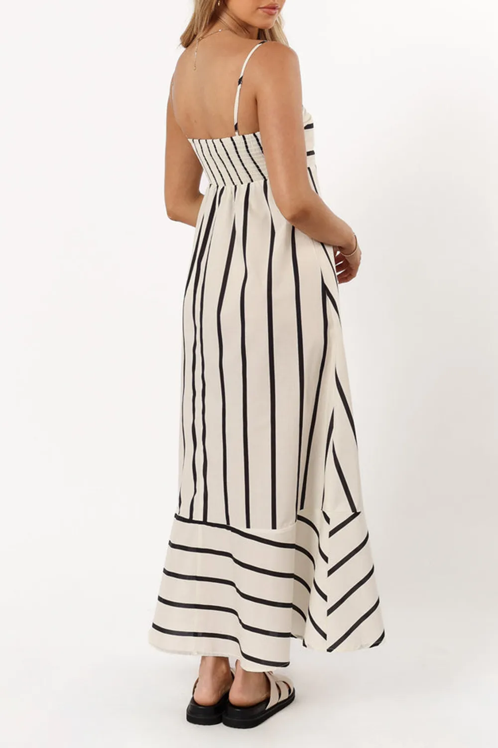 SHANTELLE MIDI DRESS - CREAM STRIPE