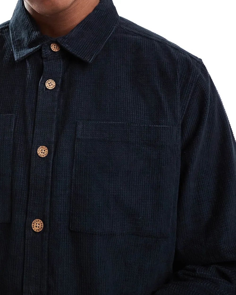 Cord Long Sleeve Shirt In Navy