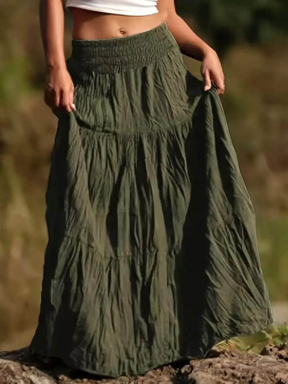 Tiered Ed Maxi Skirt
