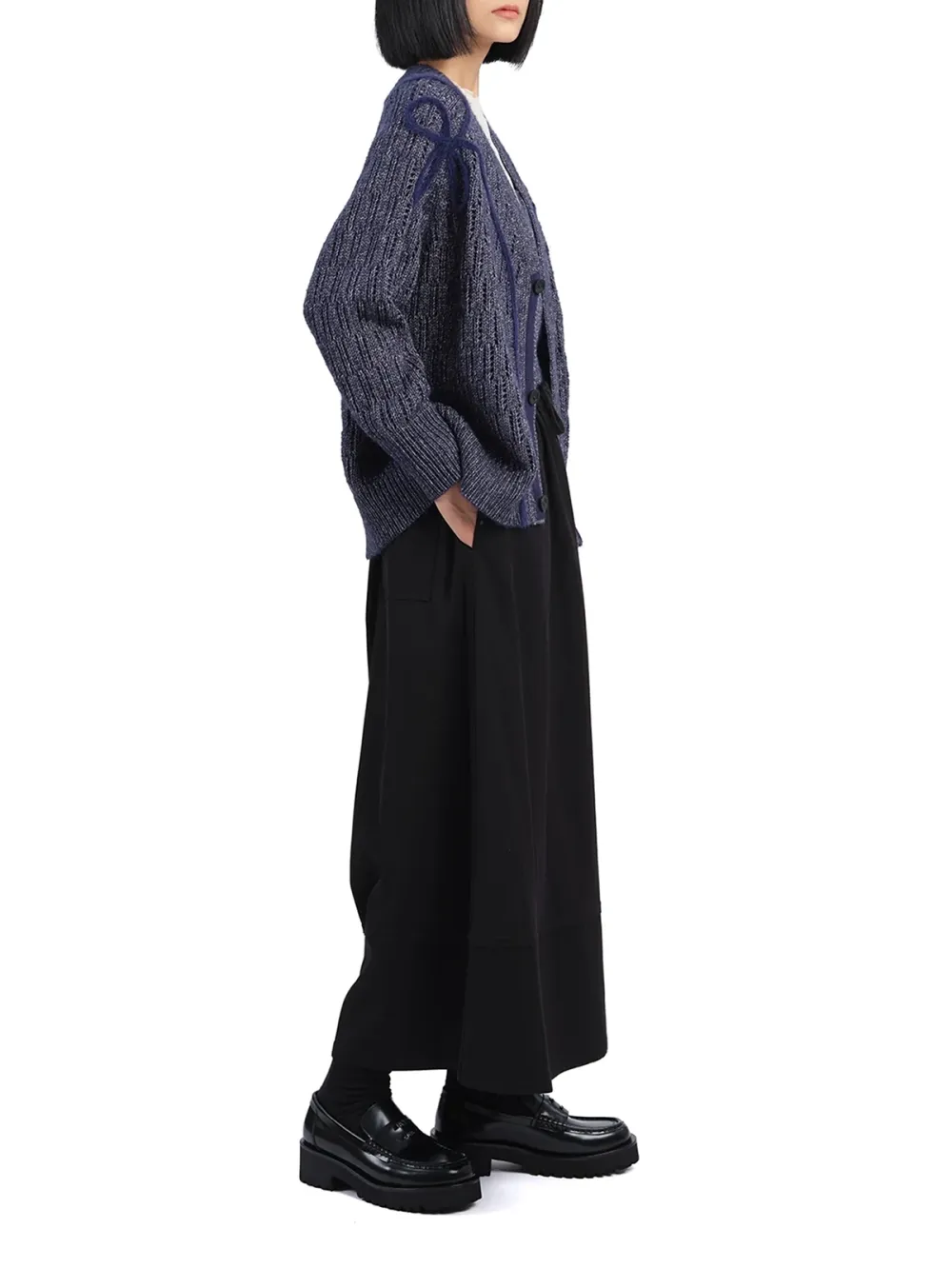 Textured Knit Cardigan Sweater