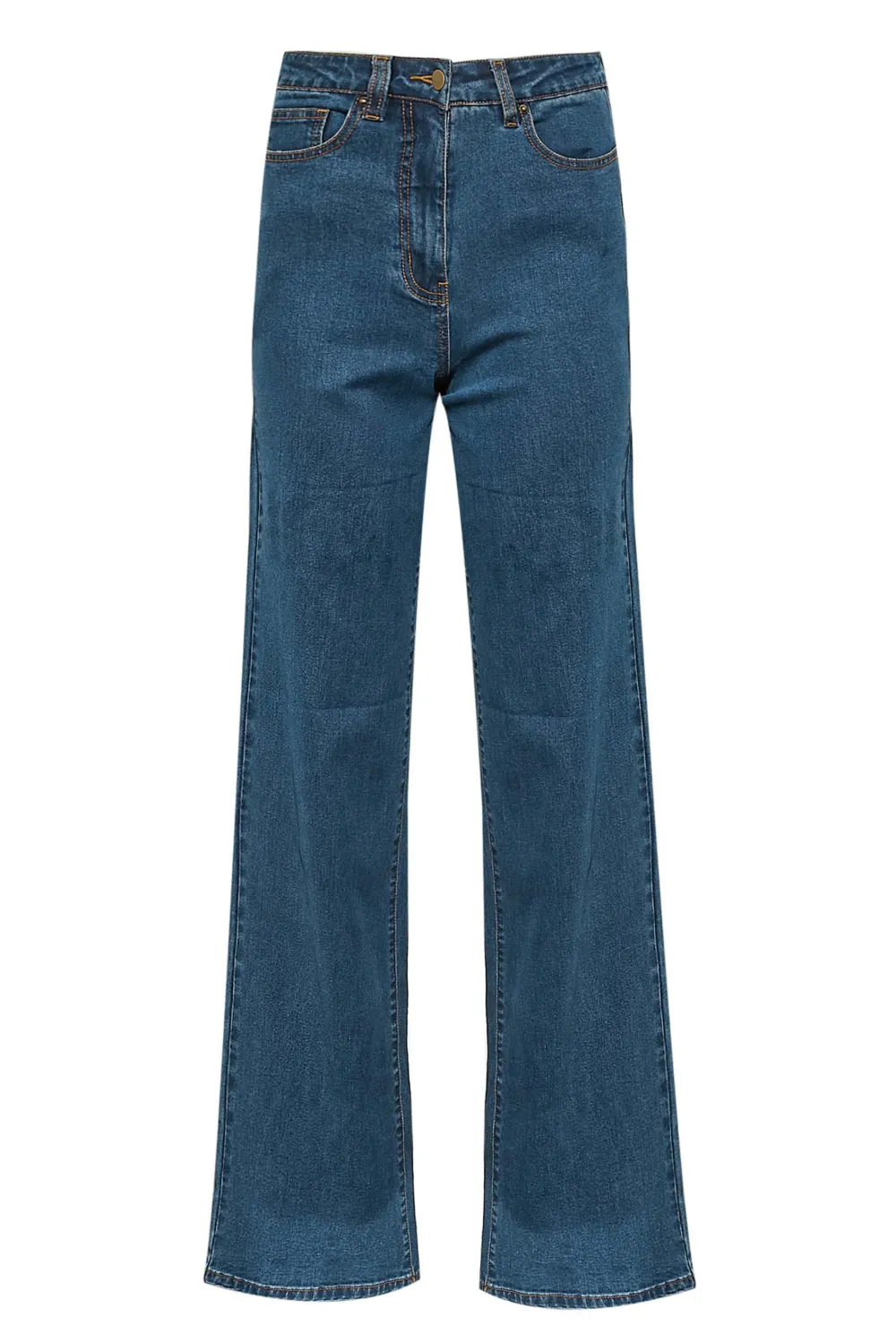 Front Zipper Jeans with Pockets