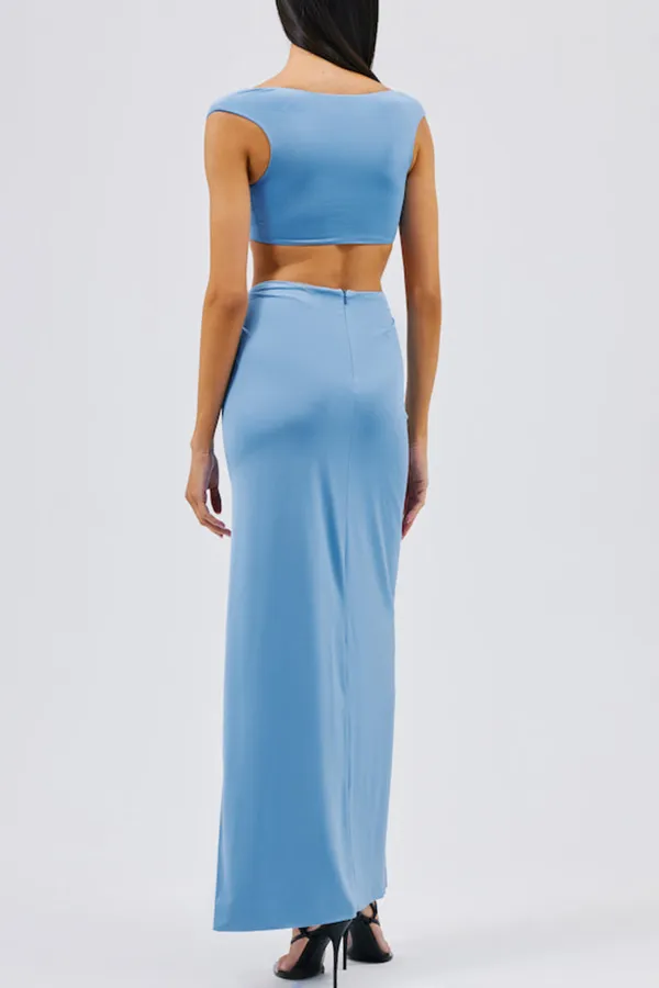 High Slit Jersey Skirt