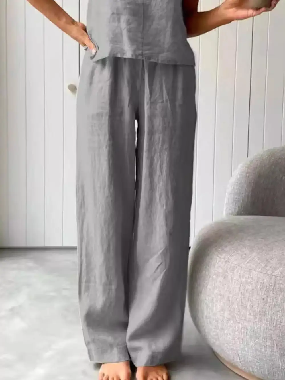 Scoop Neck Cami and Pants Set