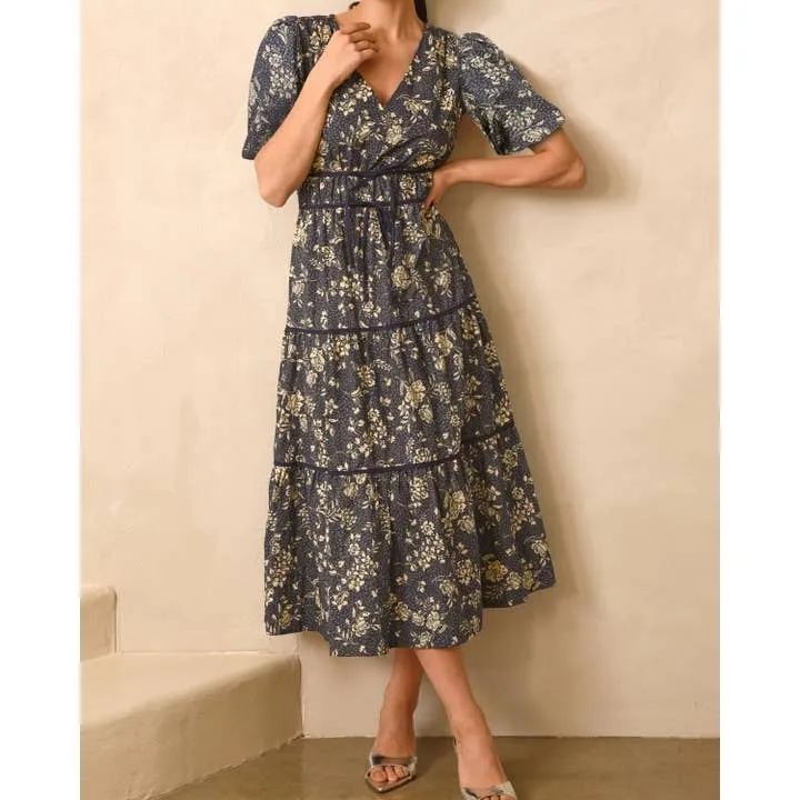 Women's V-Neck Midi Dress