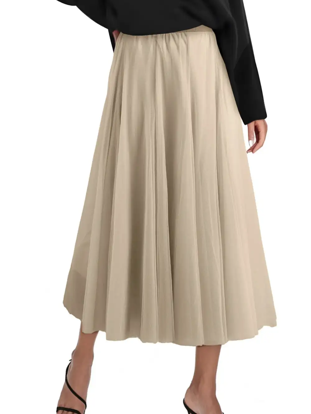 Everyday High Waist High Midi Skirt