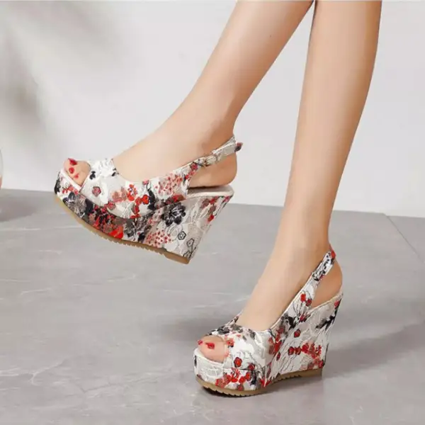 Soft Peep Toe Wedge Sandals