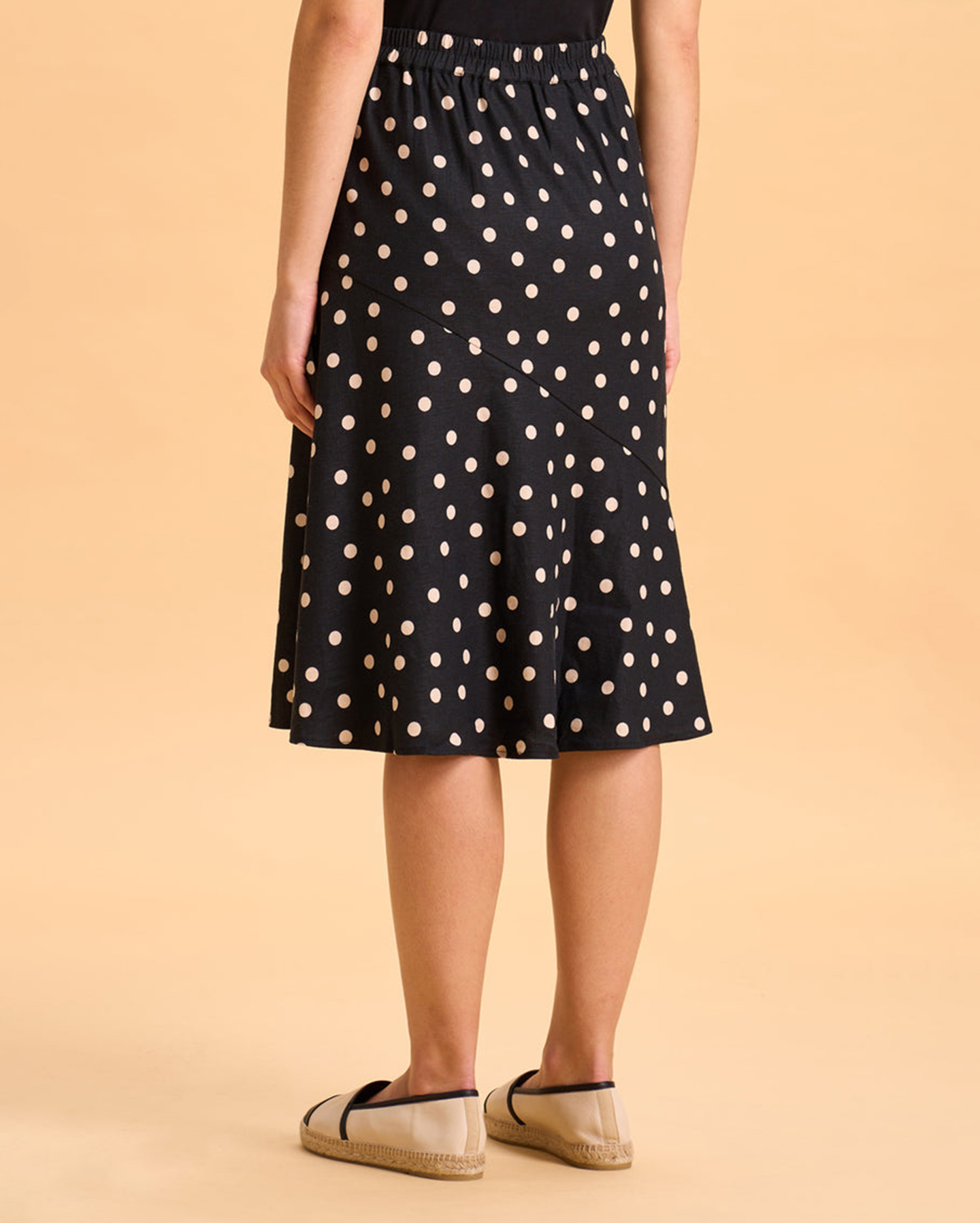 Linen Skirt - Polka Dot