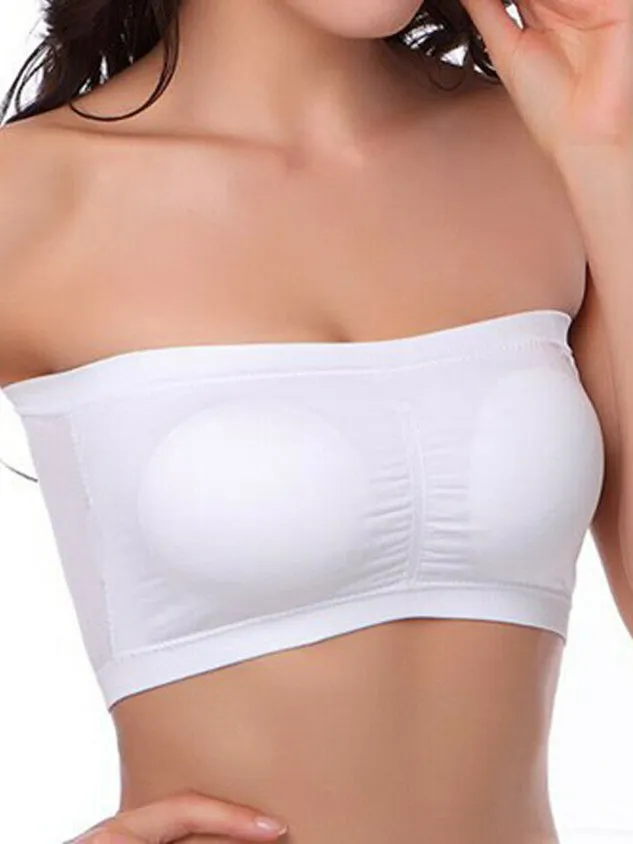 Women's Strapless Double Layer Extended Breast Wrap High Elastic Invisible Underwear