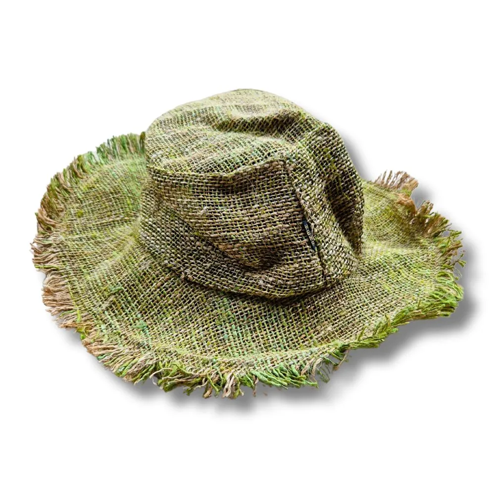 Frayed Brim Hemp Sun Hat