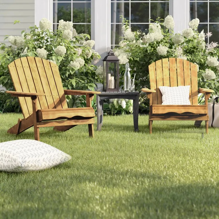 Woking Acacia Outdoor Adirondack Chair Set