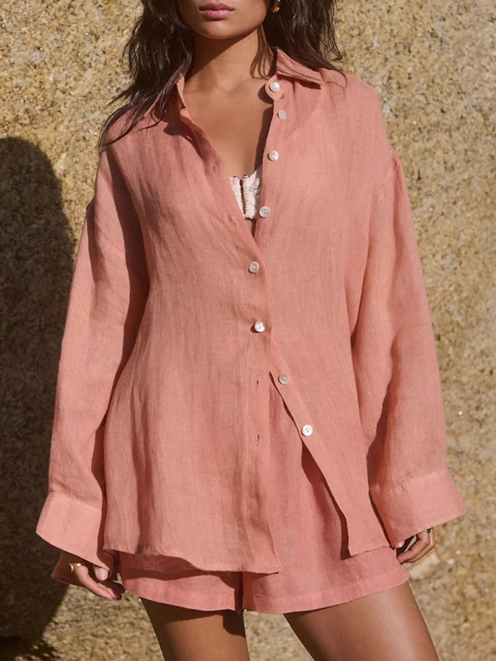 Linen Casual Beach Shirt