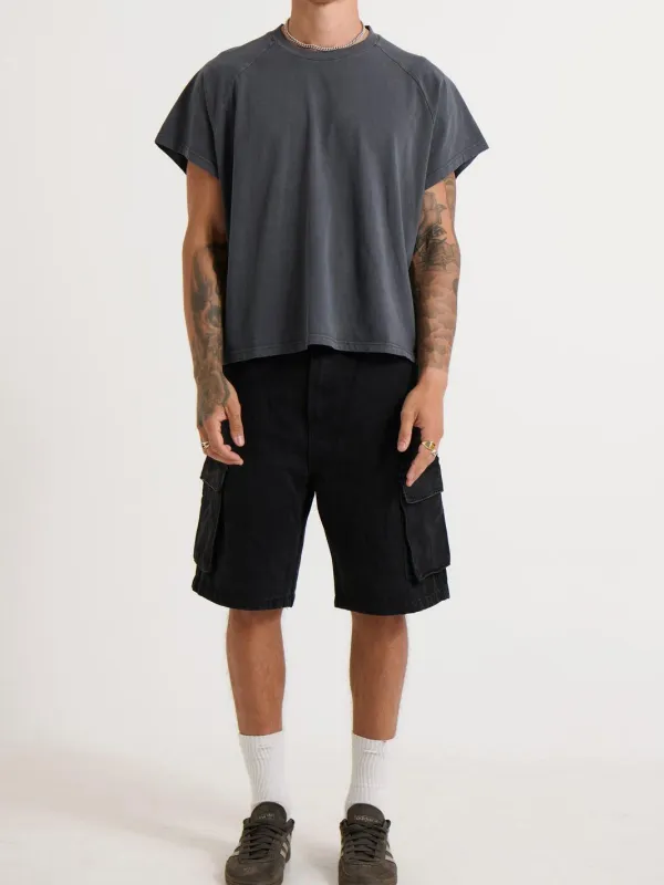 Casual And Comfortable Black Denim Shorts