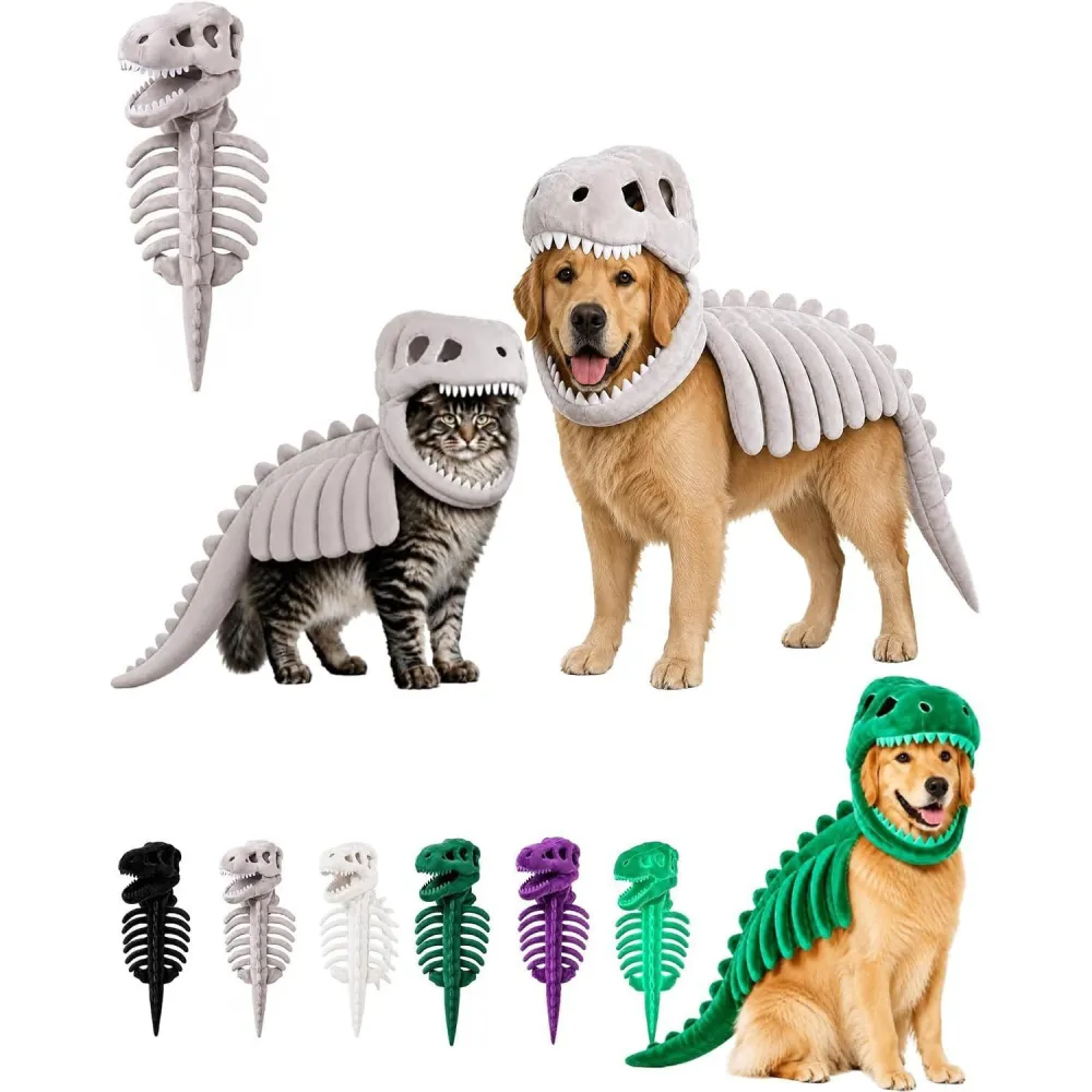 Pet Dinosaur Skeleton Costume