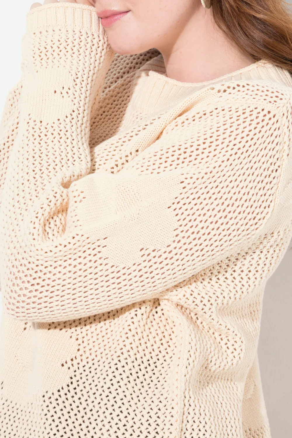 Ribbed Breathable Women's Knitted Sweater