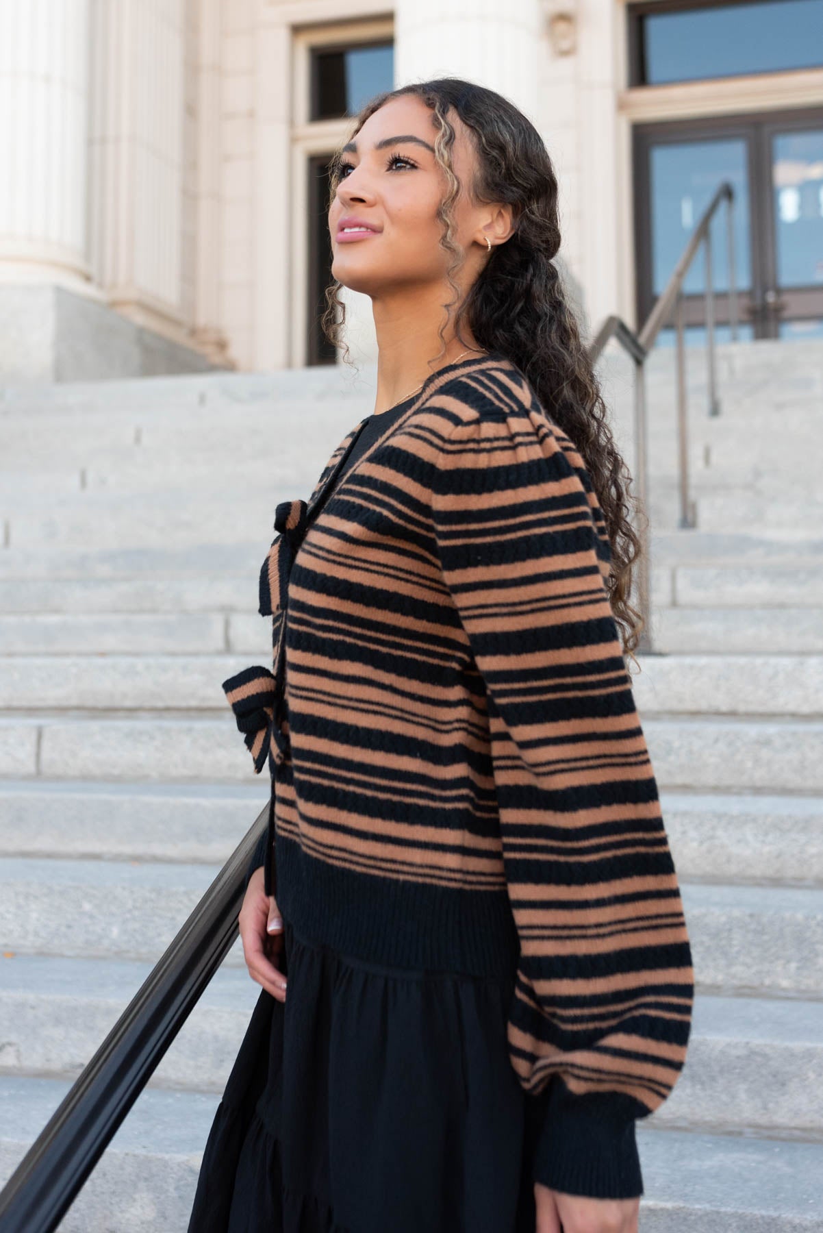 Chelsey Black Bow Cardigan