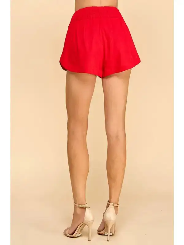 Roomy Linen Blend Casual Shorts