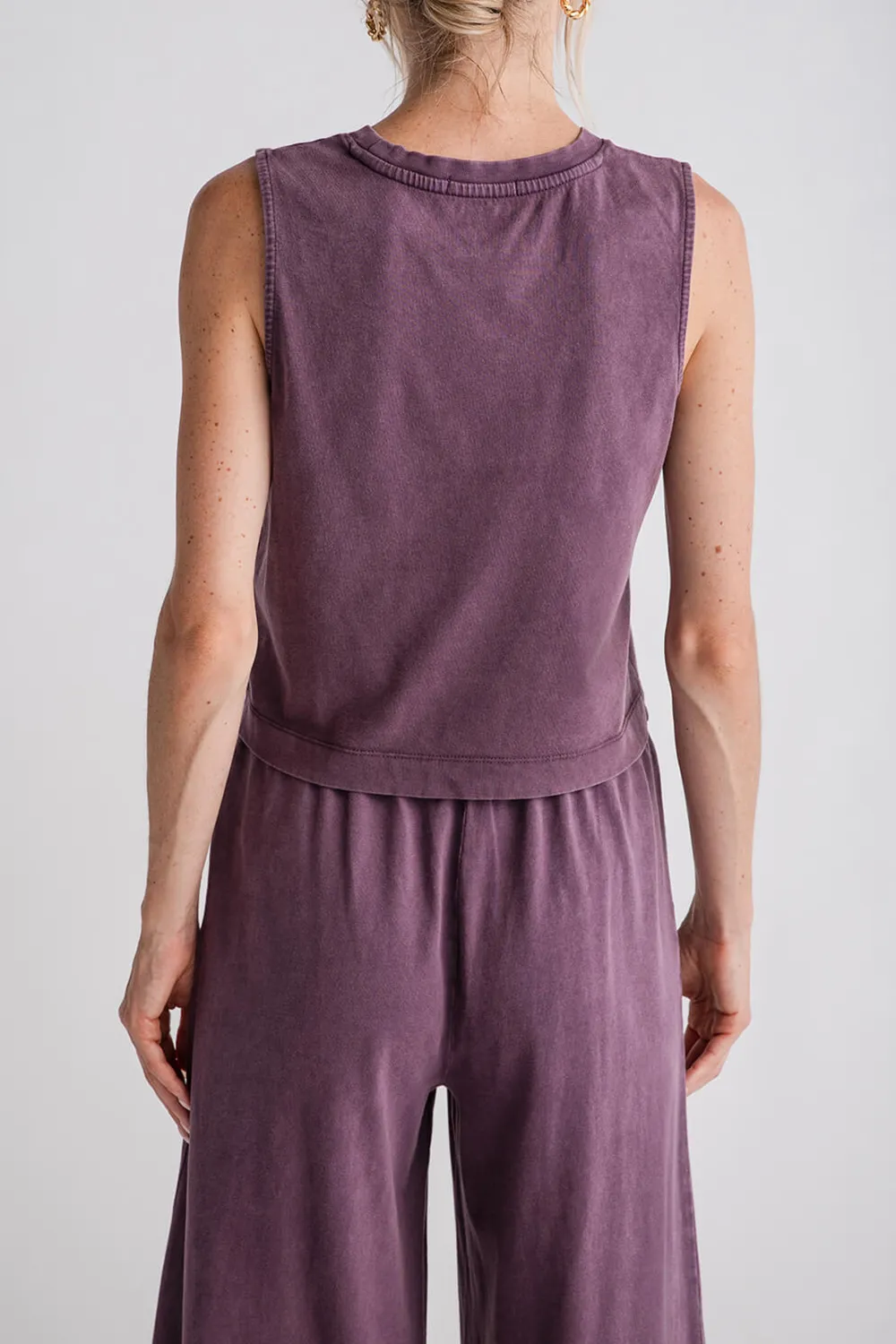 Z Supply Sloane Jersey Muscle Tank - cocoa berry