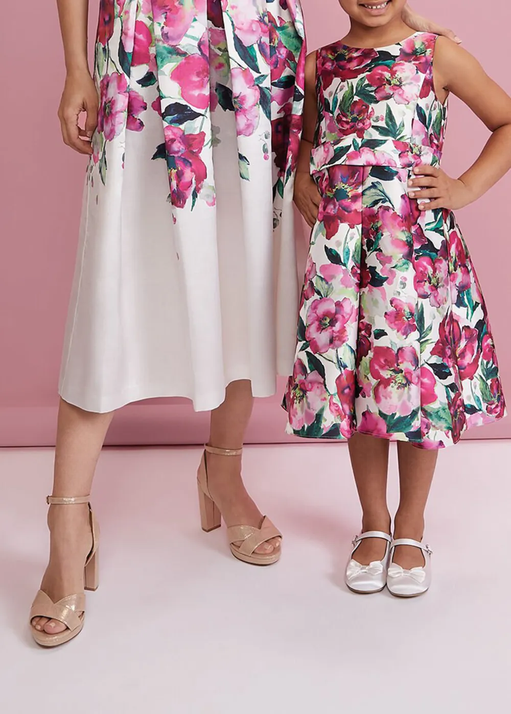 Elegant Floral Half-Dress