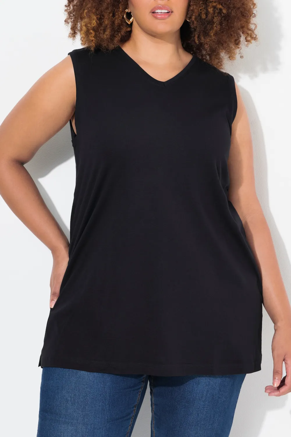 Solid Color Sleeveless T-Shirt