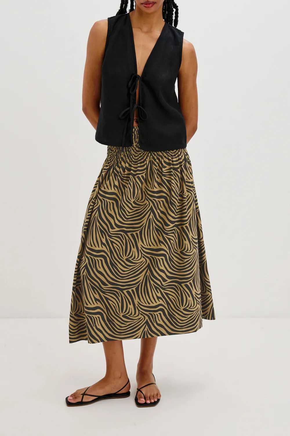 Flared Lightweight Flowing Skirt