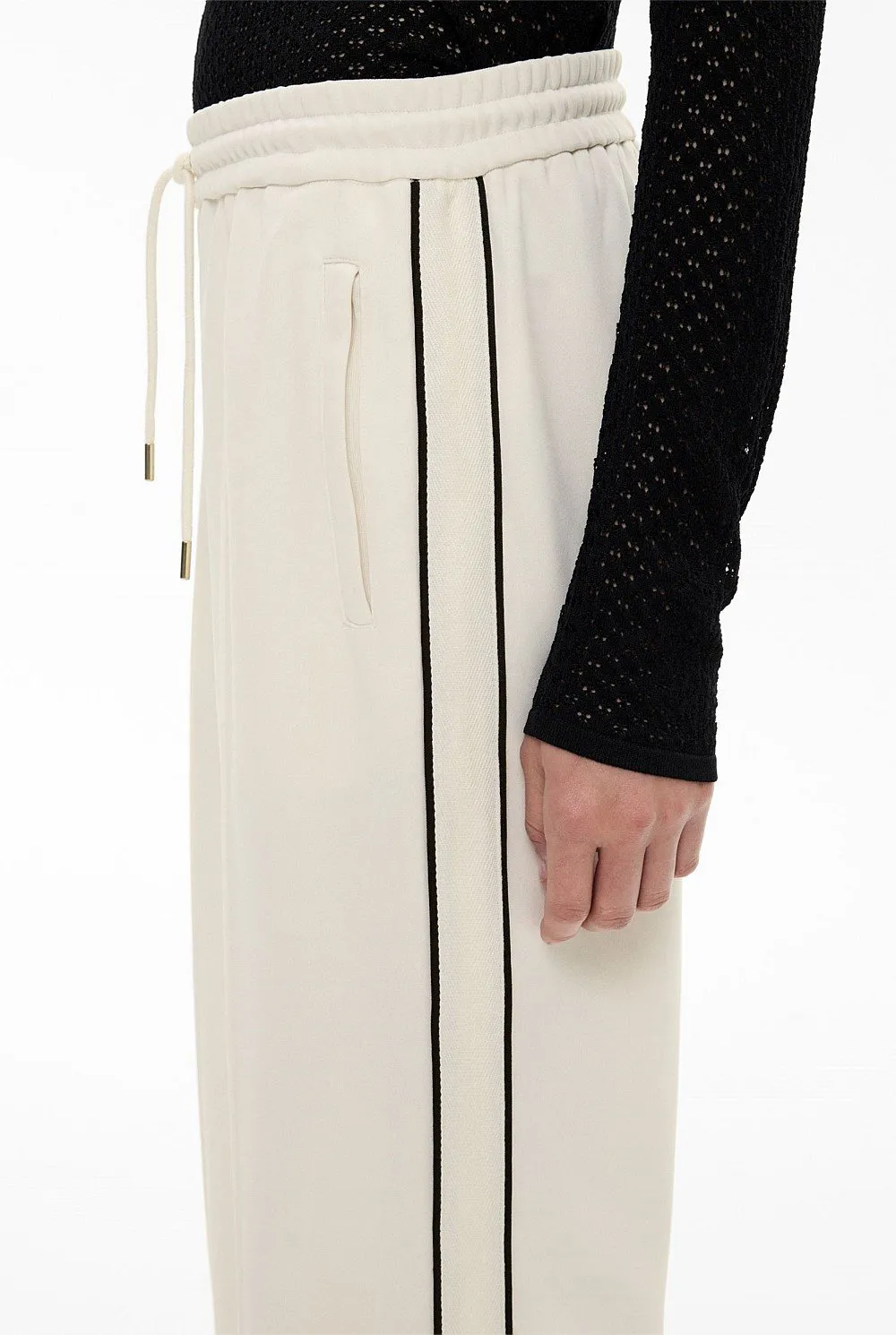 White Striped Sweatpants