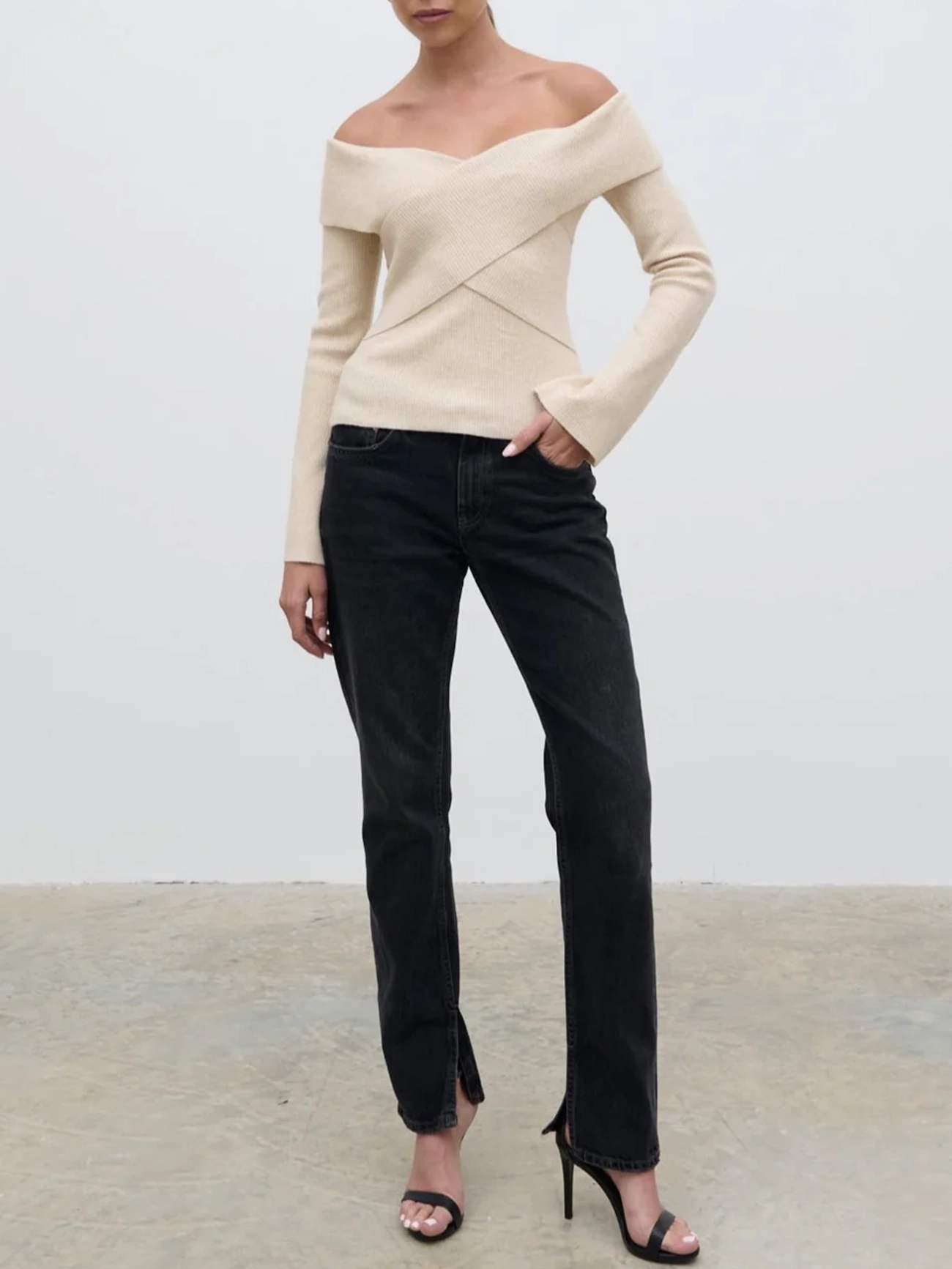 Cross Over Knit Top