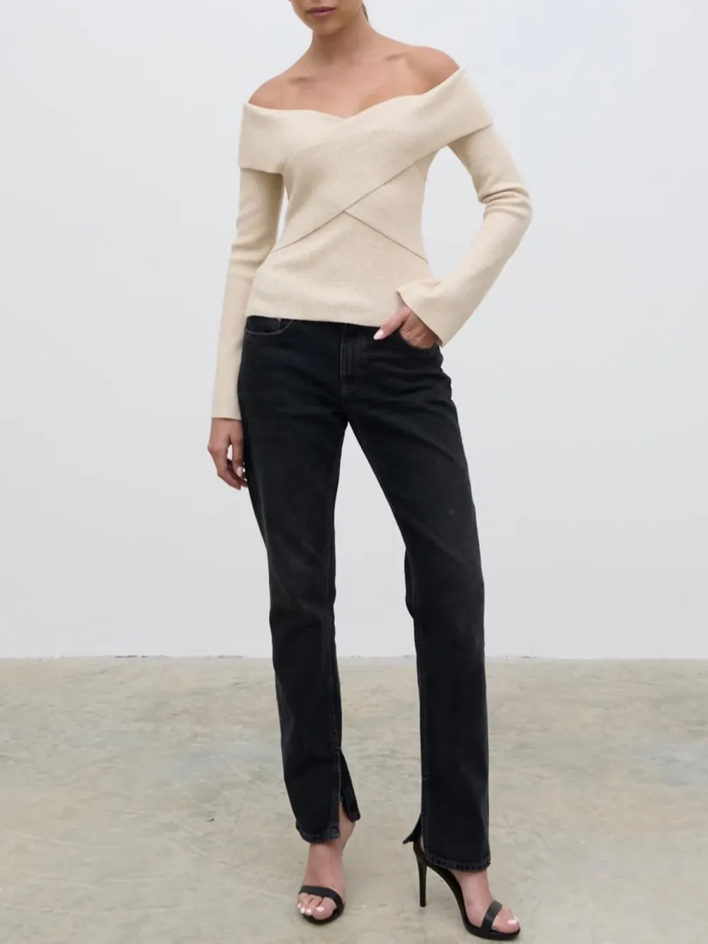 Cross Over Knit Top
