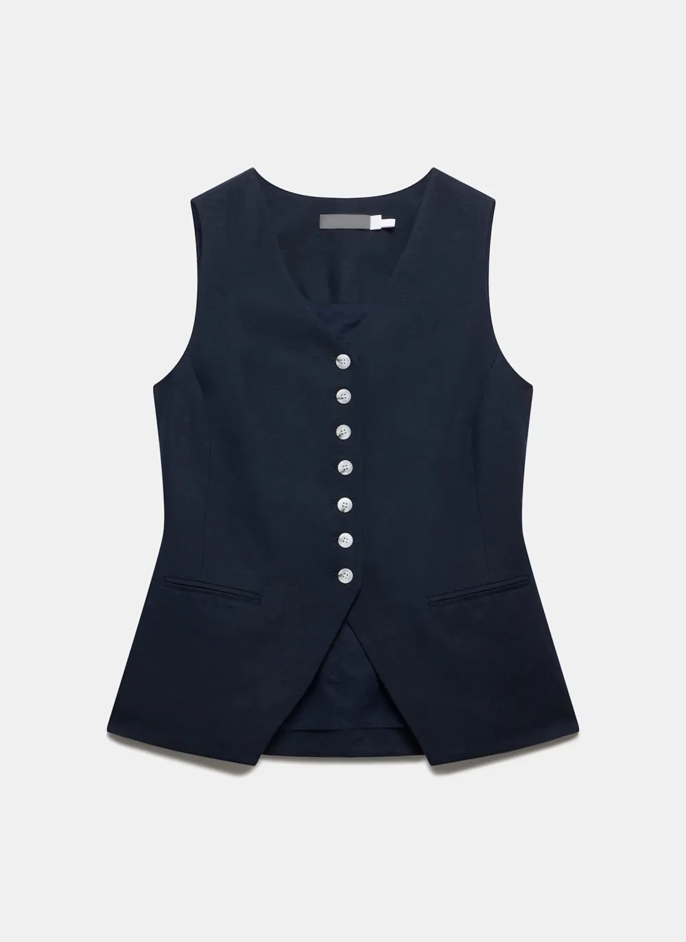 Casual Style Linen Blend Waistcoat