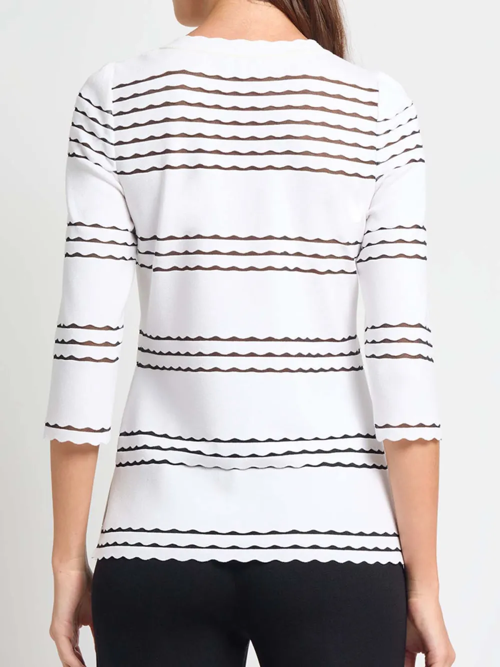 Hollow Out Striped Tunic