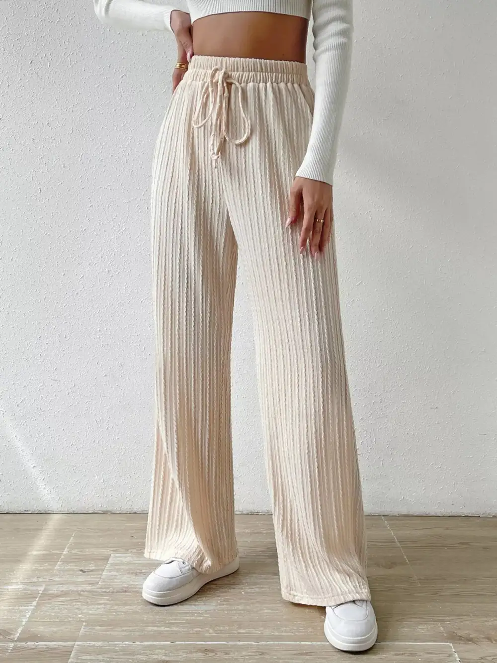 Weekend Drawstring Wide Leg Pants