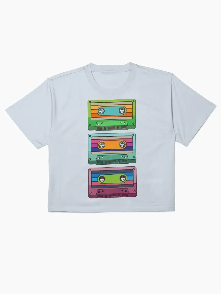 Recording Tape Printed Women's Short Sleeved T-Shirt