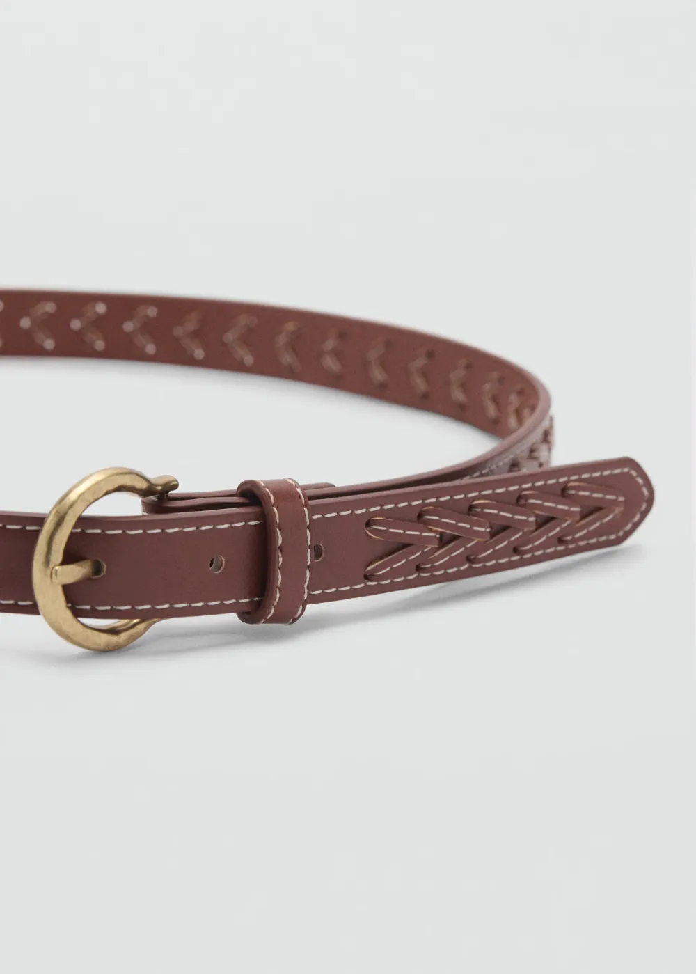 Brown Casual Style Plain Belts