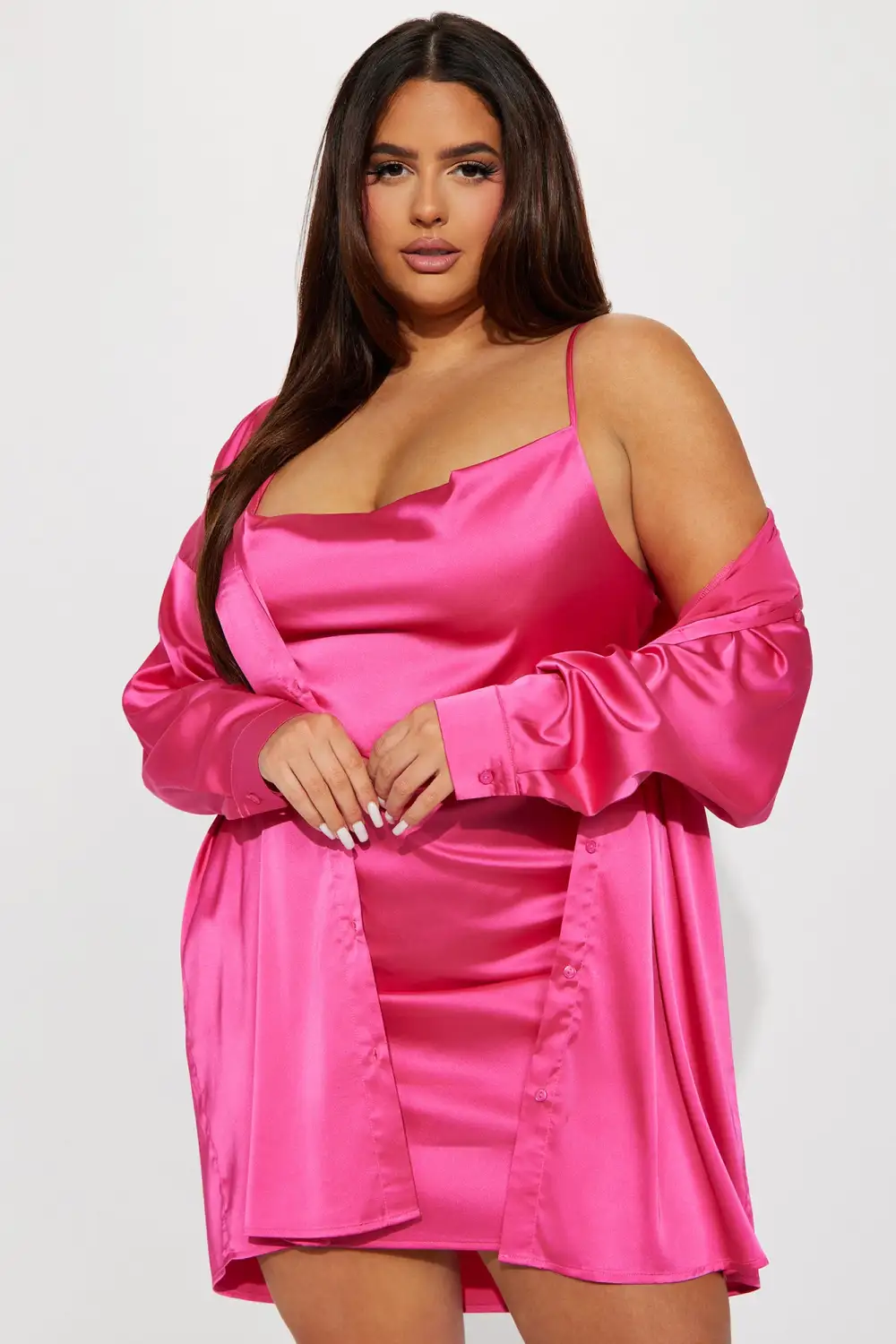 Stella Mini Dress Set - Hot Pink