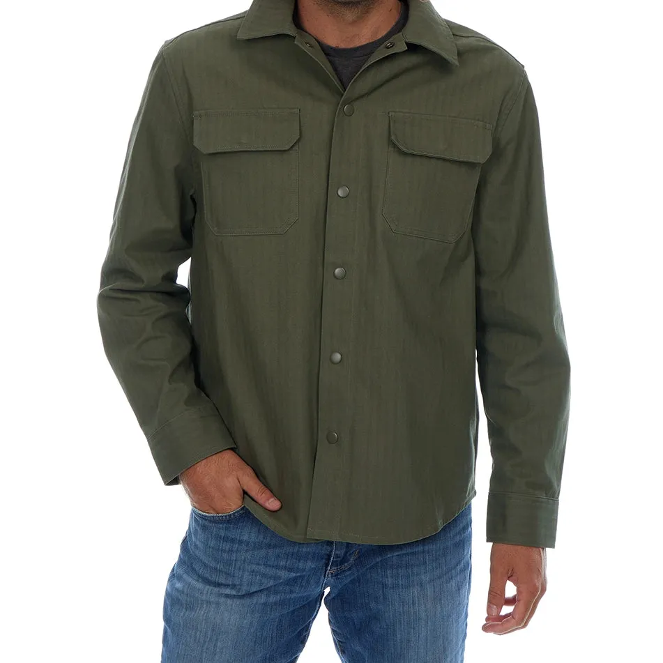 Tailored Herringbone Work Button Down Shirt