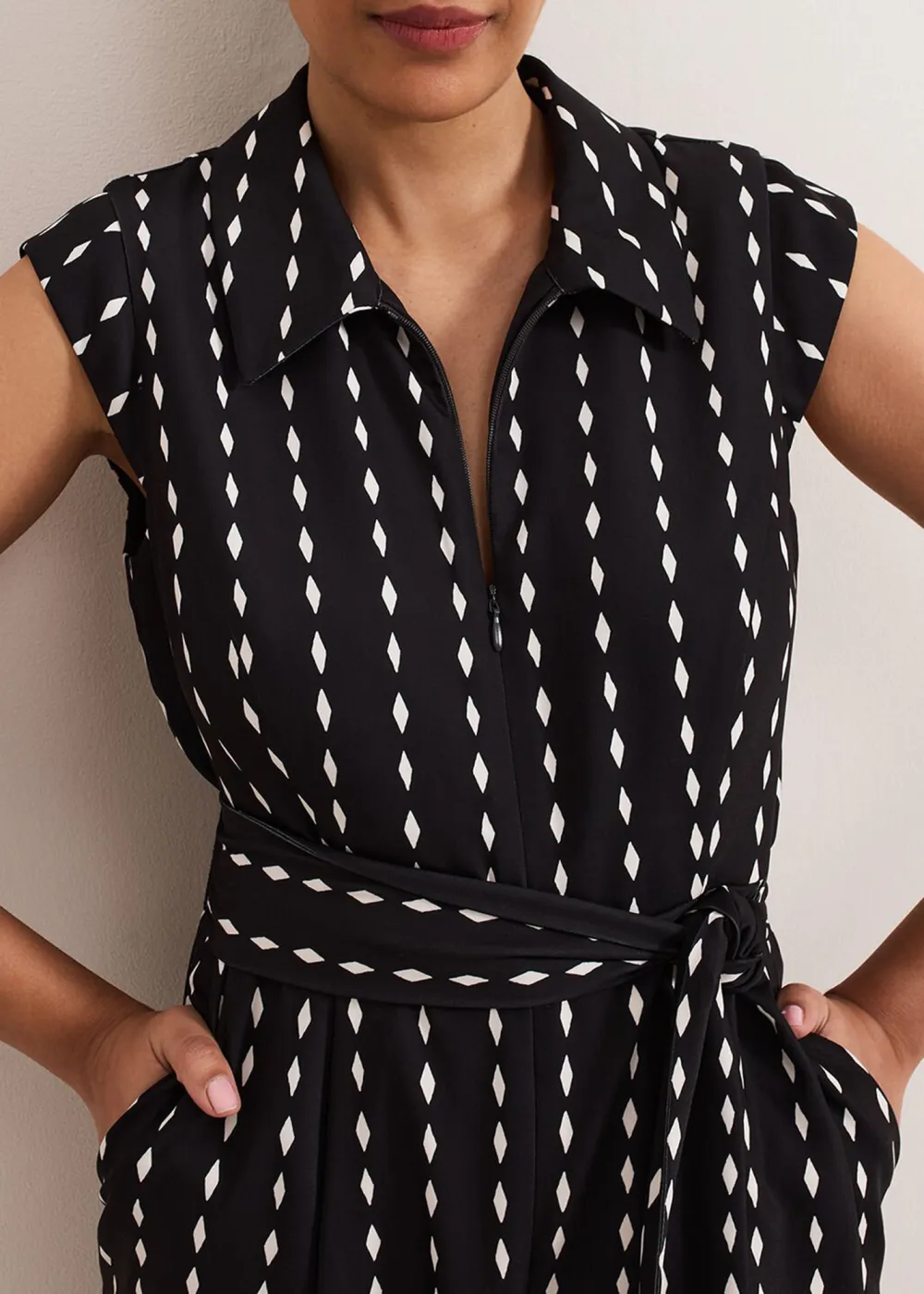 Everyday All-Match Geometric Print Women's Jumpsuit