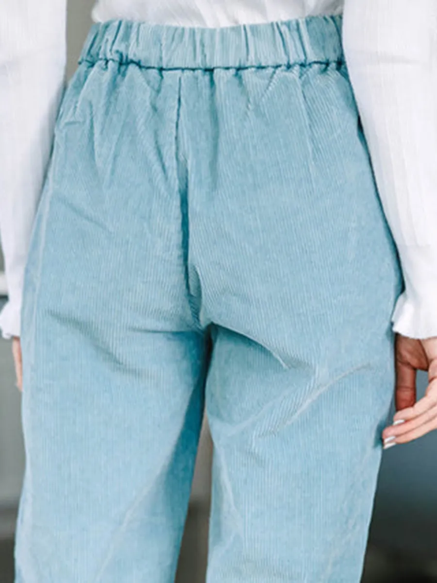 Blue Gray Corduroy Pants