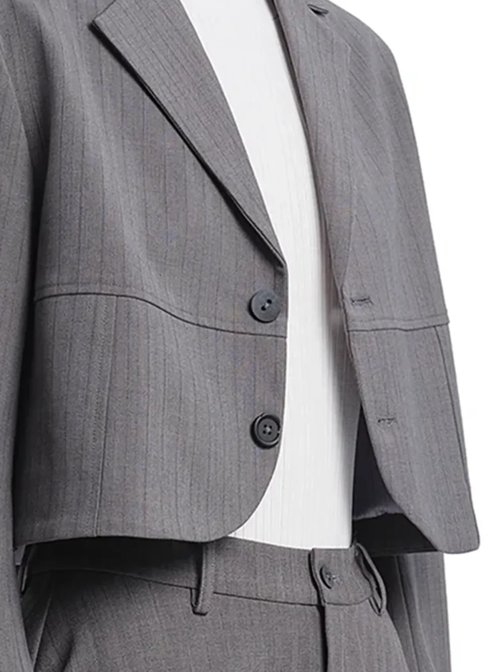 Cropped Short Suit Jacket