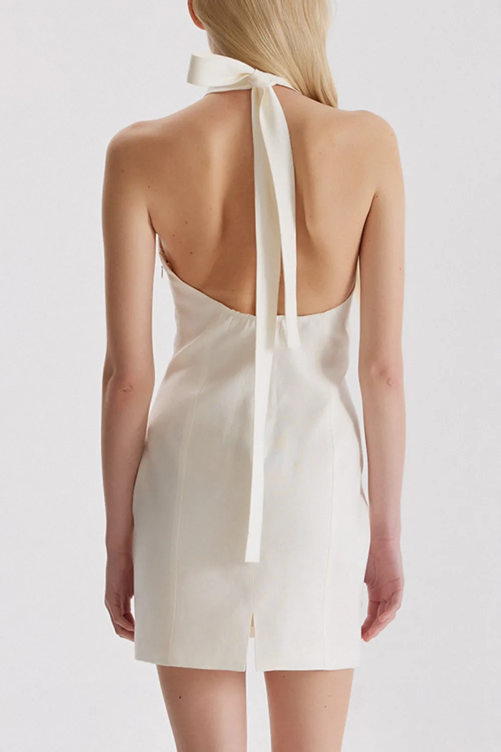 Halter Linen Mini Dress