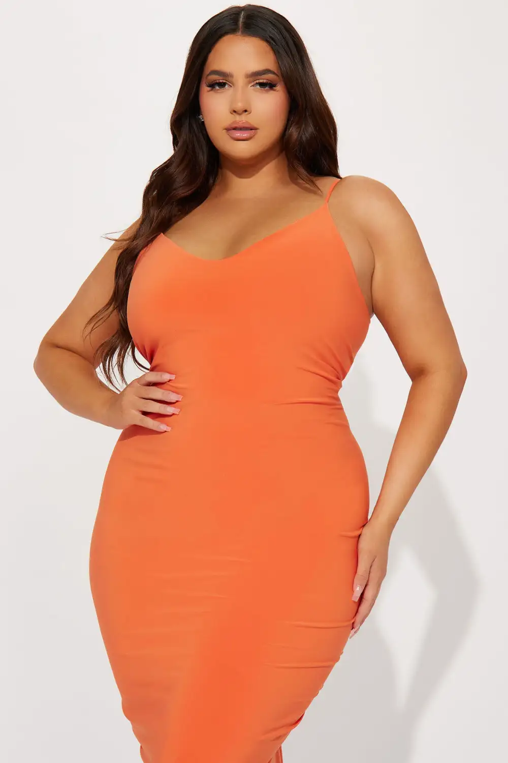 Krissy Backless Maxi Dress - Orange