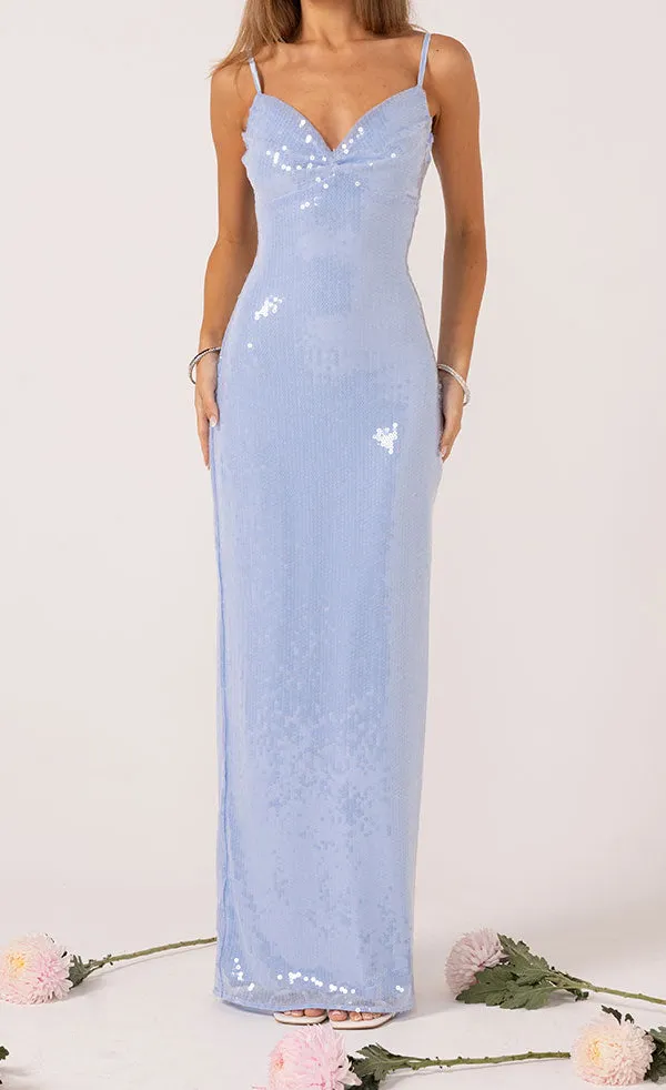 Bodycon Sequin Maxi Dress