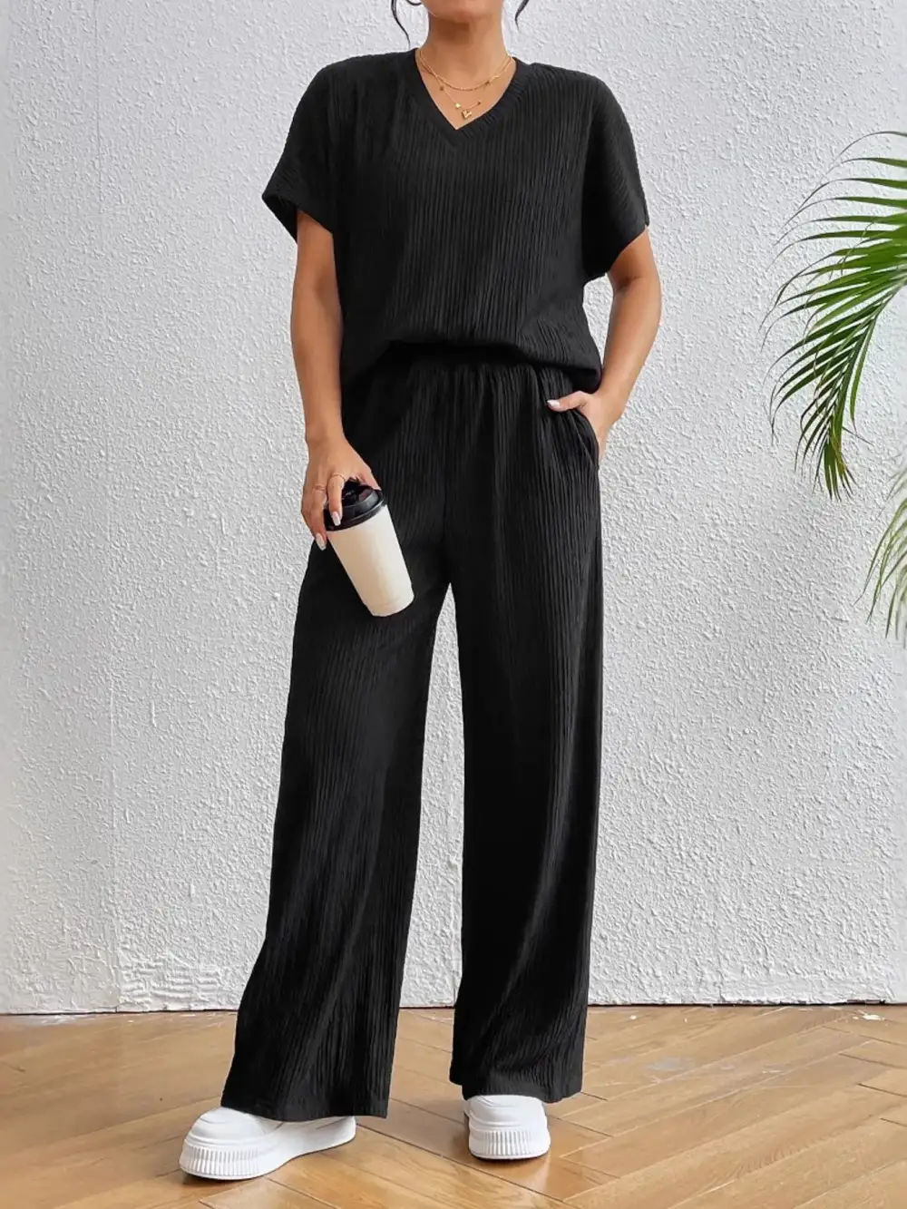 Neck Short Jumpsuit