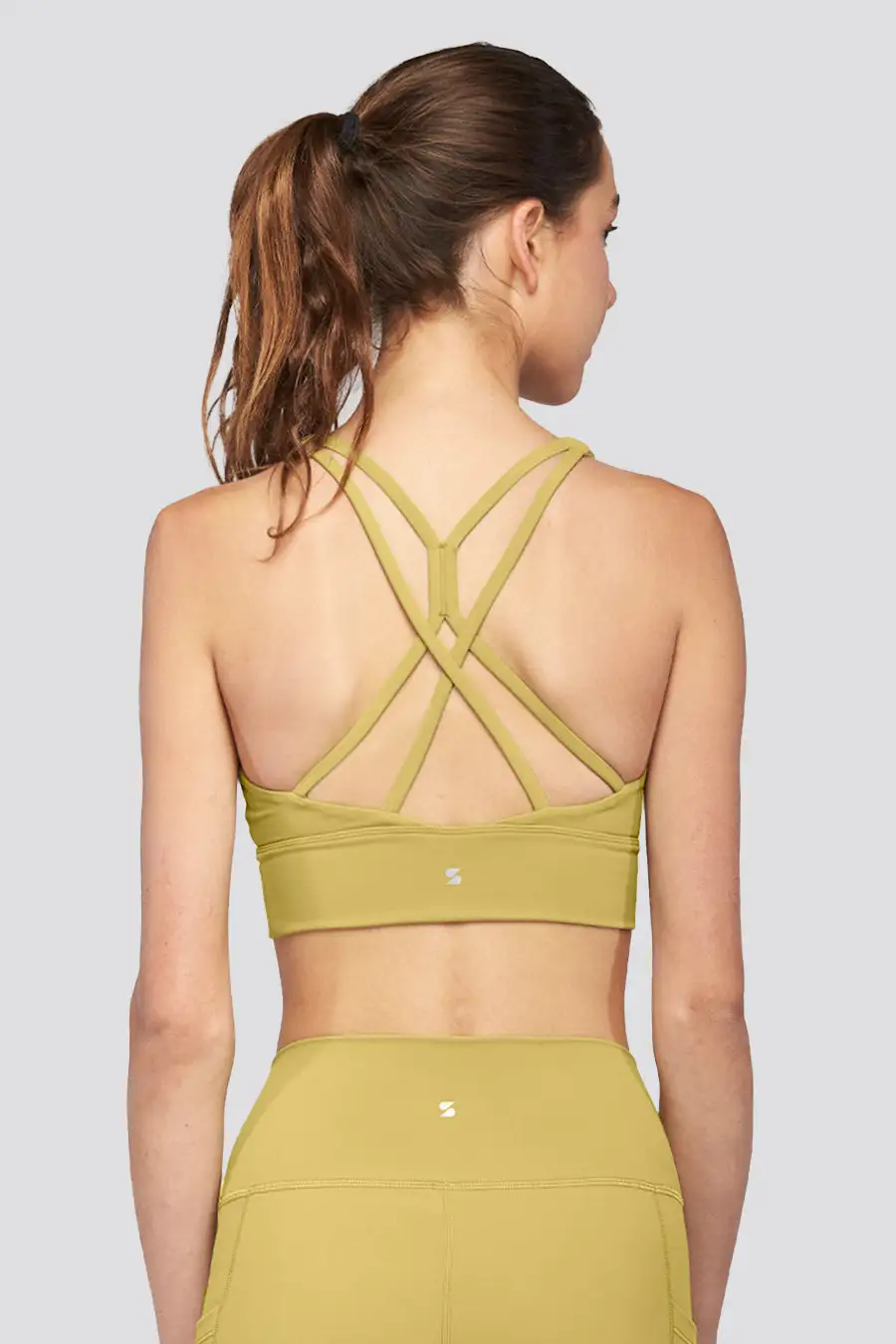 SoftLuxe Criss Cross Back Strap Sports Bra