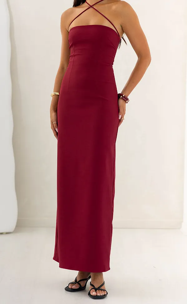 Bodycon Mar Crepe Maxi Dress