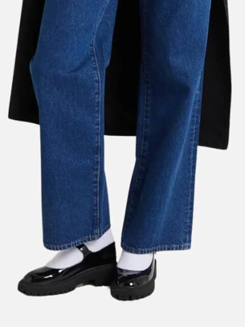 Mid-Waist Straight Jeans