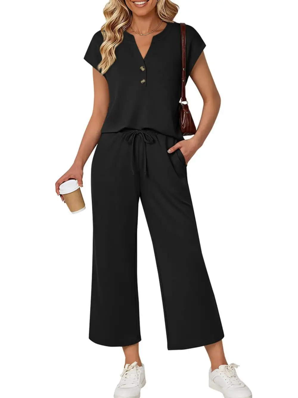 Notched Short Jumpsuit