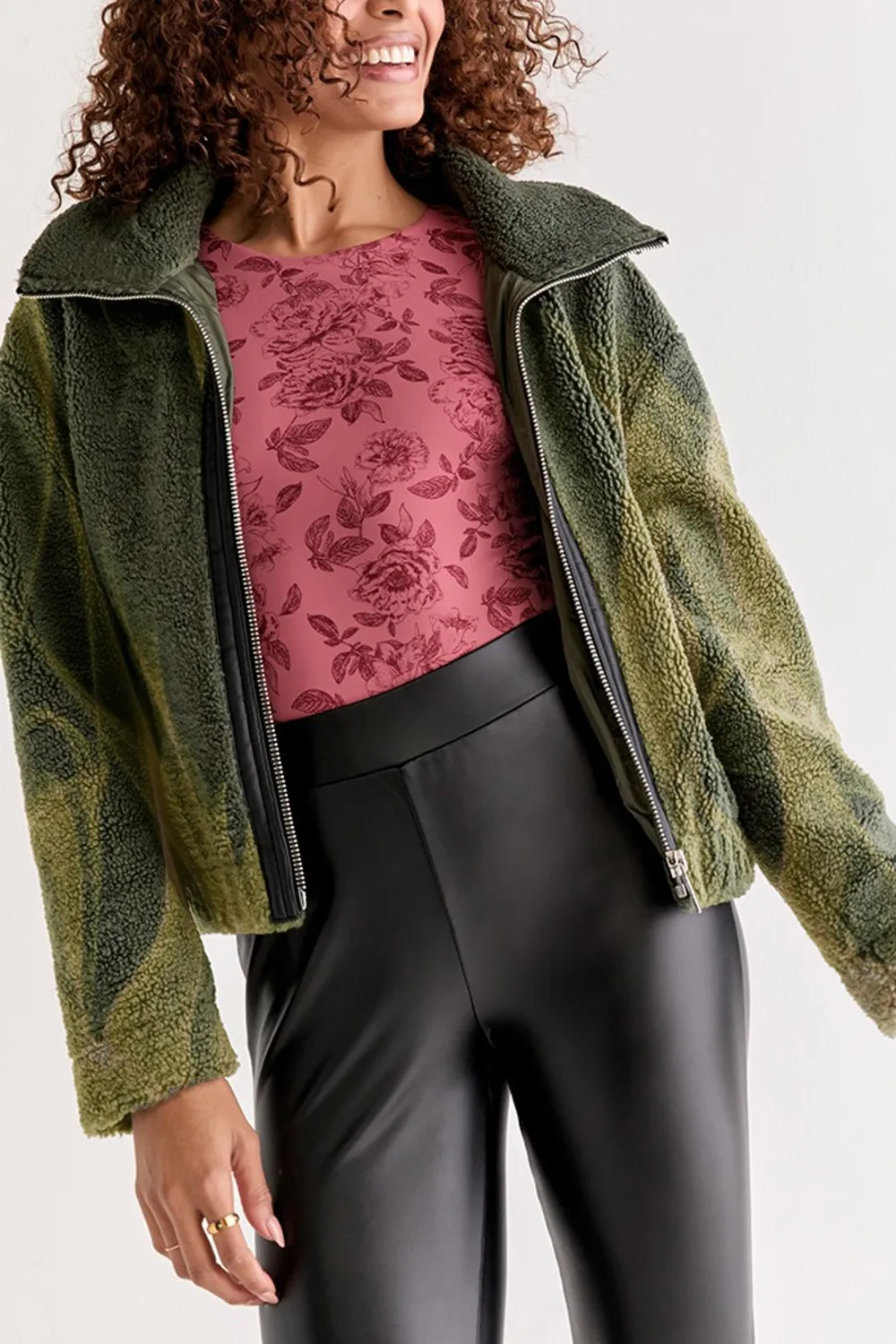 Nora Sherpa Cropped Jacket