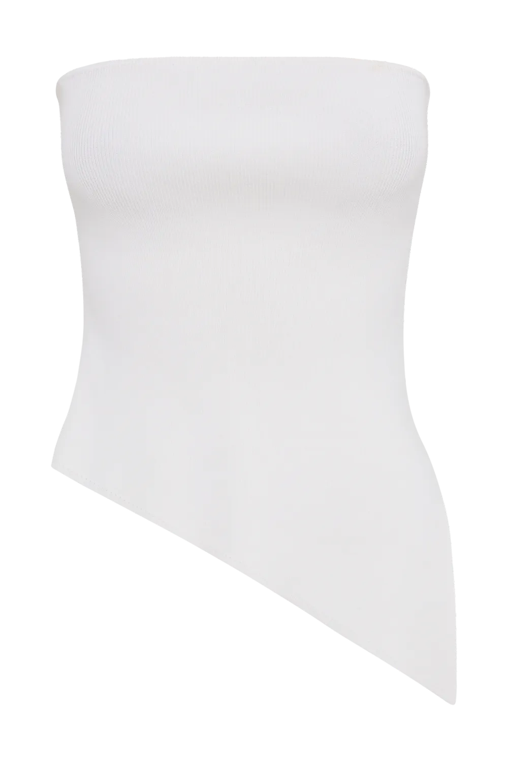 Asymmetrical Strapless Knit Top