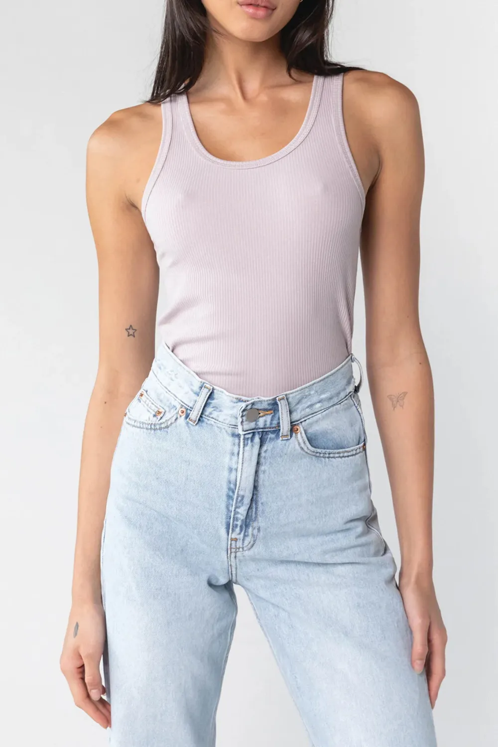 Basic Cotton Breathable High Waist Loose Jeans