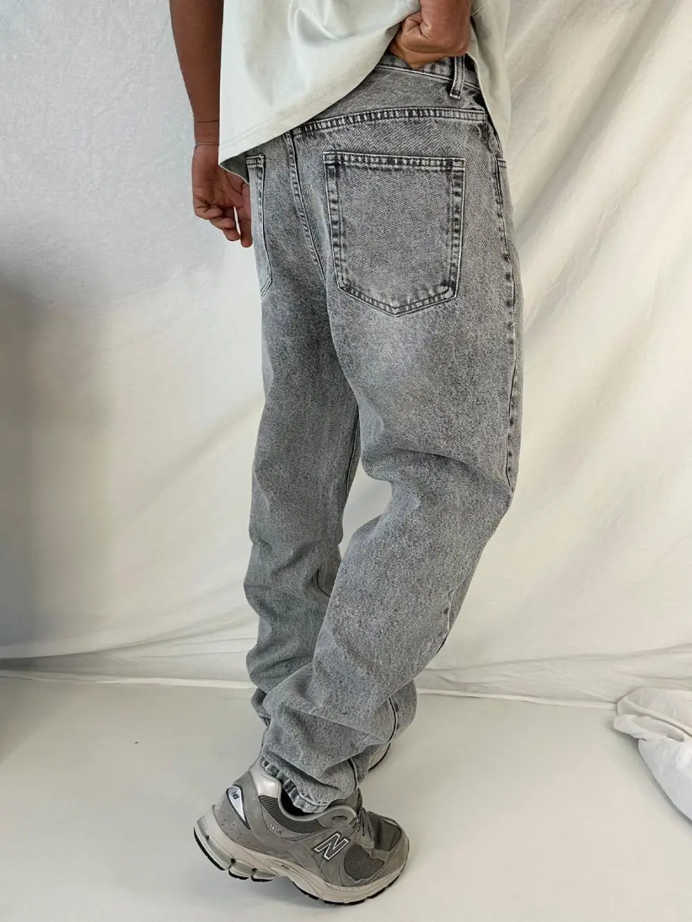 Simple And Soft Daily Calssic Grey Denim